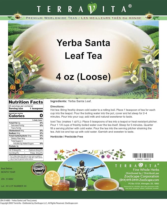 Yerba Santa Leaf Tea (Loose) (4 oz ZIN: 514882) - 3 Pack