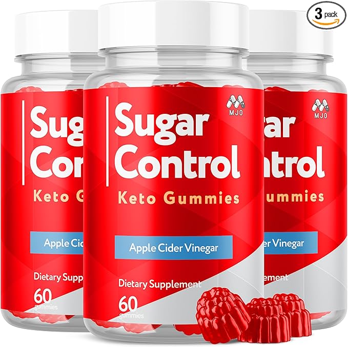 (3 Pack) SugarControl Keto Gummies Official SugarControl Gummys with All Natural Ingredients Advanced Apple Cider Vinegar Gummy for Health and Wellness Max Strength Vitamin Supplement (180 Gummies)