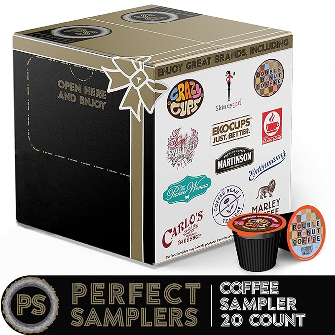 Perfect samplers Variety Pack Sampler Assorted Single Serve Pods for Keurig K Cups Makers 20 Count