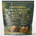 Liposomal Herbal Parasite &amp Gut Detox 120 Capsules 5X Better Absorption with Black Walnut Wormwood Clove Pumpkin Seed Garlic Oregano PAU D'Arco Papaya
