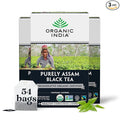 Organic India Purely Assam Black Tea - Caffeinated Herbal Tea Bags with Natural Assam Leaves Enjoy with Milk &amp Sweetener USDA Organic Non-GMO Fairtrade Certified - 18 Bags (Pack of 3)