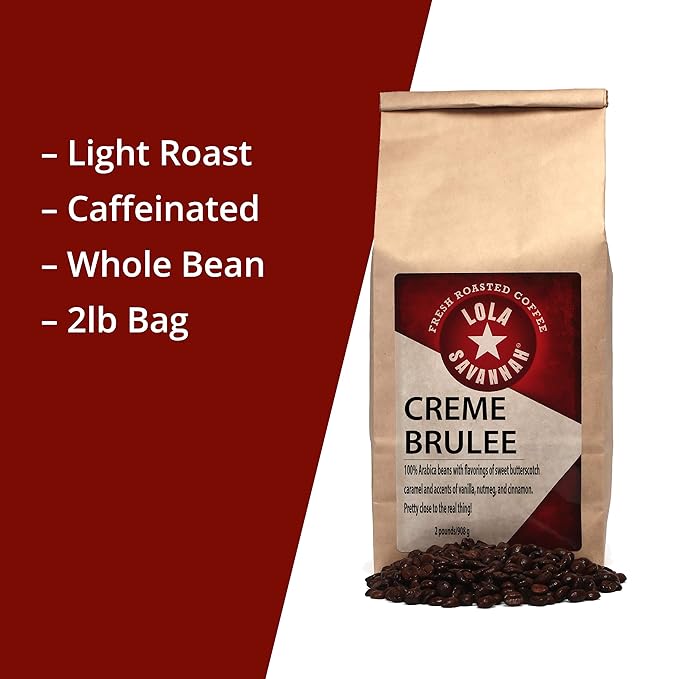 Lola Savannah Crème Brulée Whole Bean Caffeinated Coffee 2lb