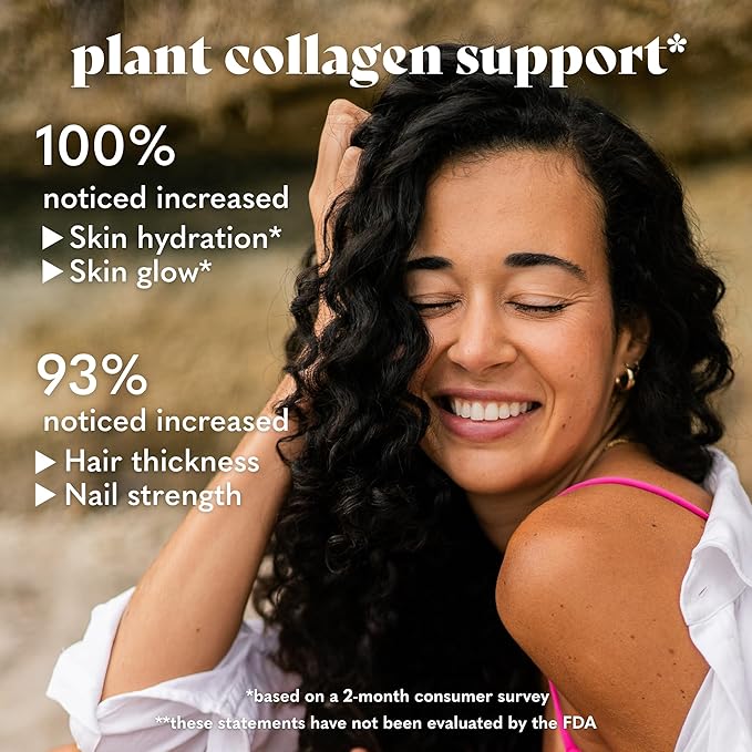 Copina Co. Matcha Beauty Vegan Collagen Booster Drink Blend: Plant Based Collagen Support Smoothie Drink Vegan Blend Variety Pack | Matcha Flavor | 10 Individual Stick Packs per Carton
