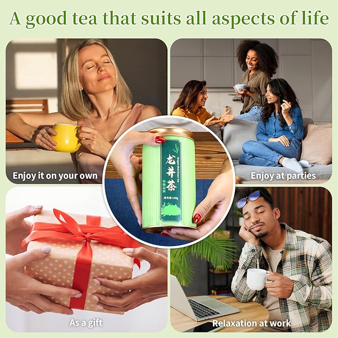 CHADUO Longjing Tea Pre-Qingming Dragon Well Green Tea New Tea Chinese Green Tea Loose Leaf Long Jing Green Tea Rich Bean Aroma First Grade 120g/4.23oz 龙井 龍井茶 中国绿茶