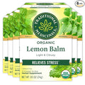 Traditional Medicinals - Organic Lemon Balm Herbal Tea (6 Pack) - Stress Relief &amp Supports Digestion - 96 Tea Bags Total