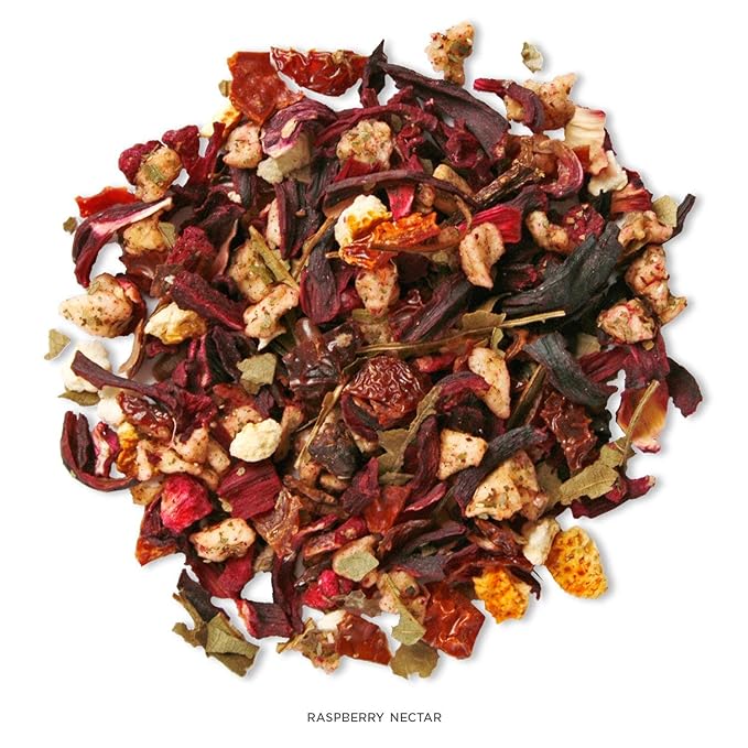Tea Forte Premium Loose Leaf Tea Blend Resealable 1 Pound Bag Makes 160-175 Cups Raspberry Nectar
