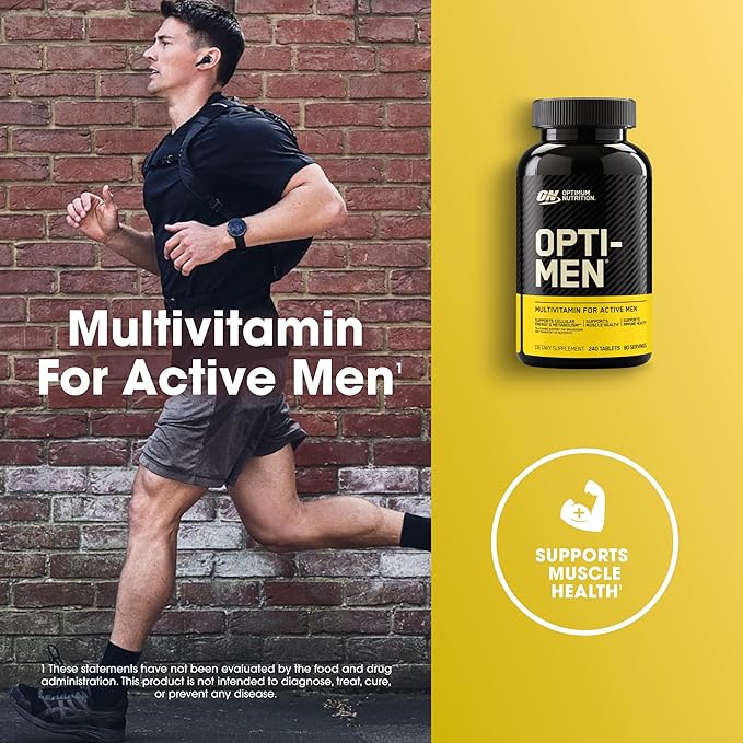 Optimum Nutrition Opti-Men Daily Multivitamin for Men Immune Support Supplement with Amino Acids 80 Day Supply 240 Count (Packaging May Vary)