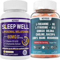 NEVISS L-Tyrosine Gummies &amp Melatonin 60mg for Adults Bundle