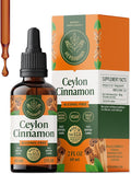 HERBAMAMA Ceylon Cinnamon Extract Liquid - Cinnamon Drops for Overall Support - Non-GMO Alcohol &amp Sugar-Free Antioxidant Tincture 42-Day Supply