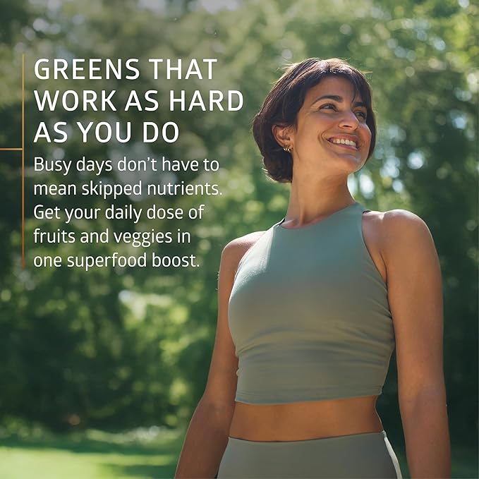 Number One Nutrition USDA Organic and Easy-to-Take Super Greens Better Than Powder Fruits &amp Veggies Supplement with 28 Superfood Ingredients Like Alfalfa Beet Root and Ginger 60 Tablets