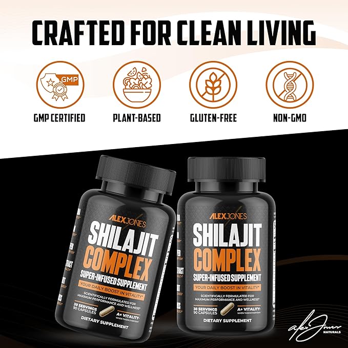 Maximum Vitality Shilajit Complex – Multi-Herb Formula with Sea Moss Ashwagandha for Men &amp Black Seed Oil – Shilajit Wellness Support – 90 Count Capsules