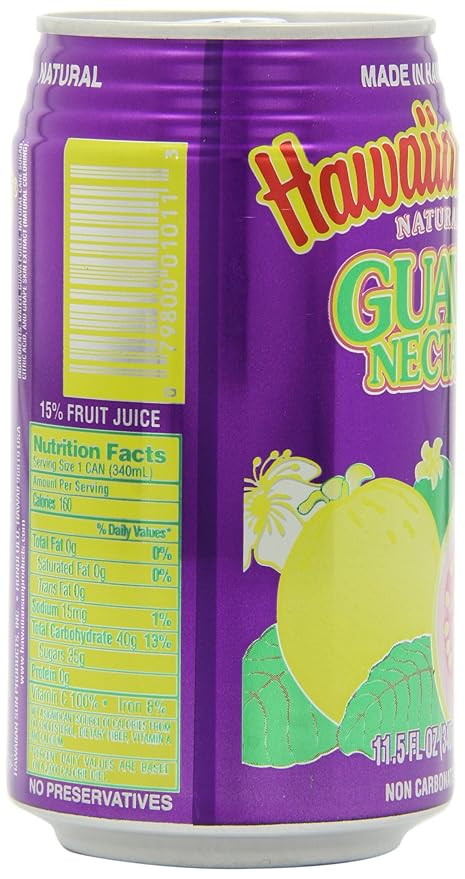 Hawaiian Sun Nectar Guava 11.5 Fl Oz (Pack of 24)
