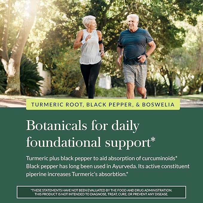 Gaia Herbs Turmeric Supreme Joint Health - Joint Support Supplement with Quercetin Black Pepper Boswellia Ginger Root Curcuminoids &amp More* - 60 Liquid Phyto-Caps (30 Servings)