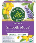 Traditional Medicinals Tea Organic Smooth Move Relieves Occasional Constipation Senna 32 ct (Pack of 3)