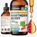 BIO KRAUTER® Hawthorn Berry - Pure Vegan Hawthorne Berry Supplement - Used for Overall Support &amp Daily Wellness - Liquid Drops 655 mg per Serving - Alcohol &amp Sugar Free 4 Fl.Oz 56 Days of Sup