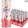 Juni Sparkling Adaptogen Drink with Ashwagandha Lion’s Mane &amp Reishi Mushrooms | Green Tea for Focus Zero Sugar 5 Calories | Decaffeinated Non Alcoholic Drinks - Cherry Lime 12 pack