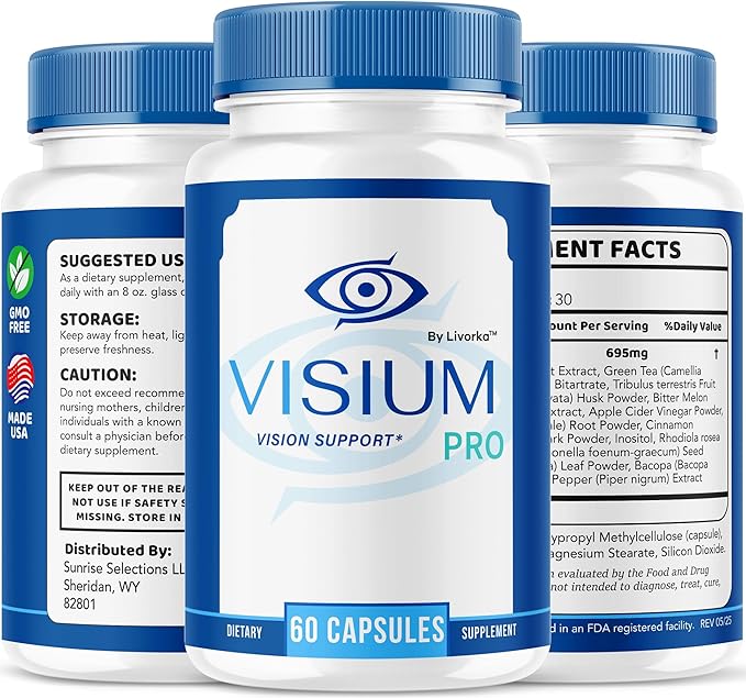 LIVORKA Visium Pro Vision Support - Official Health Supplement Capsules Natural VisiumPro Vitamin Pills for Visual Health &amp Wellness Visium Pro Reviews 60 Capsules for 1 Month
