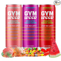 GYM WEED Athletic Focus Drink with KSM-66 Ashwagandha Lion's Mane Mushroom L-Theanine 200mg Green Tea Caffeine with Natural Sweeteners Sour and Sweet Variety of Flavors 12 Pack