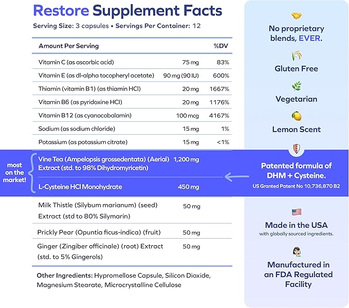 Cheers Liver Combo | Restore + Protect | Support Your Liver &amp Feel Better After Drinking | DHM L-Cysteine Milk Thistle Prickly Pear B-Vitamins | 24 Doses Restore 60 Doses Protect | Supplement