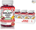 Lunakai USA Made 1200mg Pure Himalayan Shilajit Gummies for Men &amp Women with Ashwagandha &amp Chaga – Supplement for Daily Energy &amp Vitality Support - 6 Pack