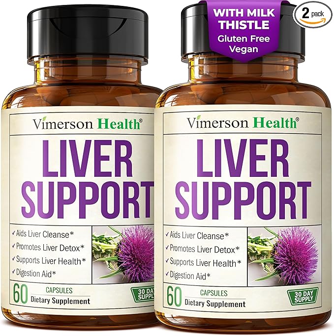 Vegan Liver Cleanse Detox &amp Repair – Herbal Liver Support Supplement w/ Silymarin Milk Thistle Zinc Dandelion Root &amp Artichoke Extract for Enzyme Support Energy &amp Healthy Digestion. 2 p