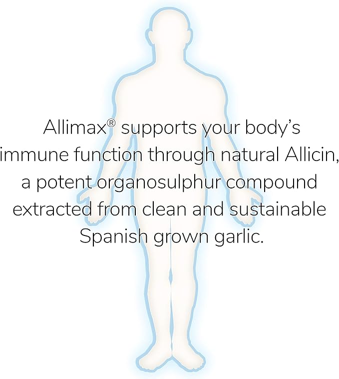Allimax Pro Practitioner Strength 450 mg Allicin from Garlic 100 Vegetarian Capsules (Vegicaps) Stabilized AlliSURE® Allicin Supports Normal Immune Function Non-GMO