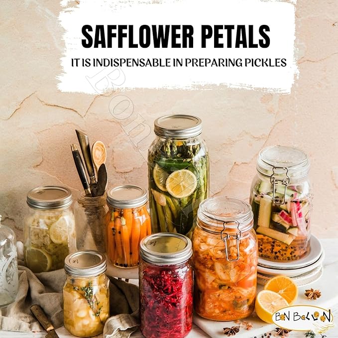 Pure &amp Natural Safflower Petals Loose Carthamus Tinctorius Dry Dried Fresh Herbal Herb Herbs Soaked Tea Cooking Seasoning Spice Spices No Preservatives Halal (17.64 oz / 500 gm) عصفر