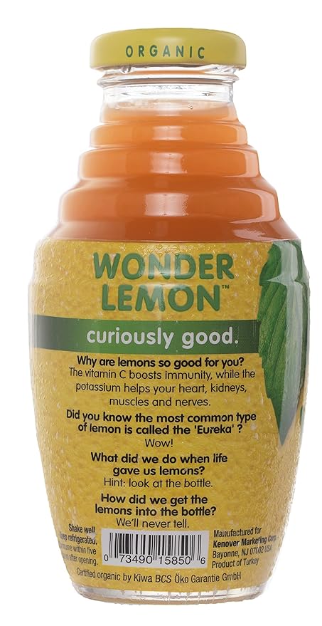 Wonder Lemon Organic Lemon Mint Cold Pressed Juice 8.45oz (6 Pack)