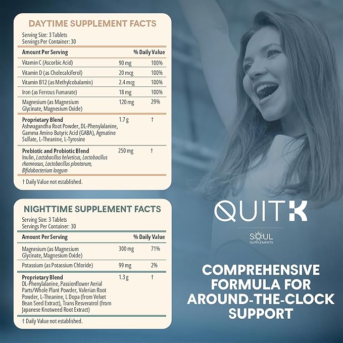 Withdrawal and Detox Support 90 Day Recovery Complex – Sleep Energy Stress Mood &amp Craving Support – Daily Supplement - Magnesium Glycinate Ashwagandha GABA L-Theanine Agmatine &amp More