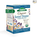 Tadin Organic Serene Dreams Tea Caffeine Free Herbal Tea to Support a Good Night's Rest 20 Tea Bags Per Box Pack of 6