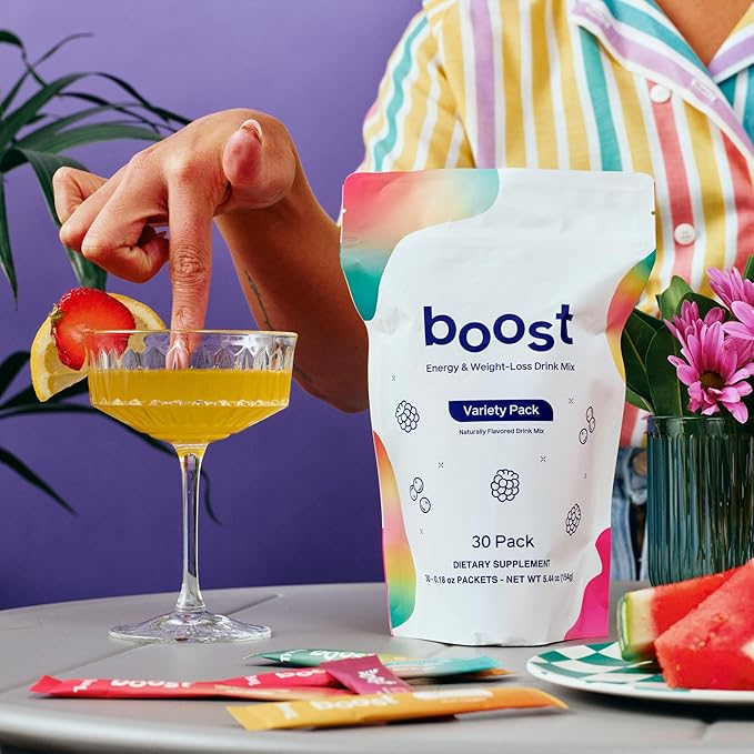 Truvy Boost Drink Variety Pack | 30 Stick Packs | Long-Lasting Energy Drink Mix with S³ Technology | Clean Focus and Vitality Support | Supports Clarity Endurance and Metabolism