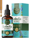 HERBAMAMA Lobelia Tincture - Vegan Lobelia Leaf Extract for Lung Cleanse &amp Detox - Respiratory Lung Support Drops - Non-GMO Alcohol &amp Sugar-Free Respiratory Support Supplement