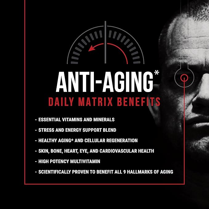 Jocko Fuel TIME WAR - Multivitamin for Men &amp Women. NAD Supplement for Healthy Aging Heart Bone &amp Eye Health. Essential Vitamins and Minerals Supports Stress Relief + Energy Levels - 30 Da