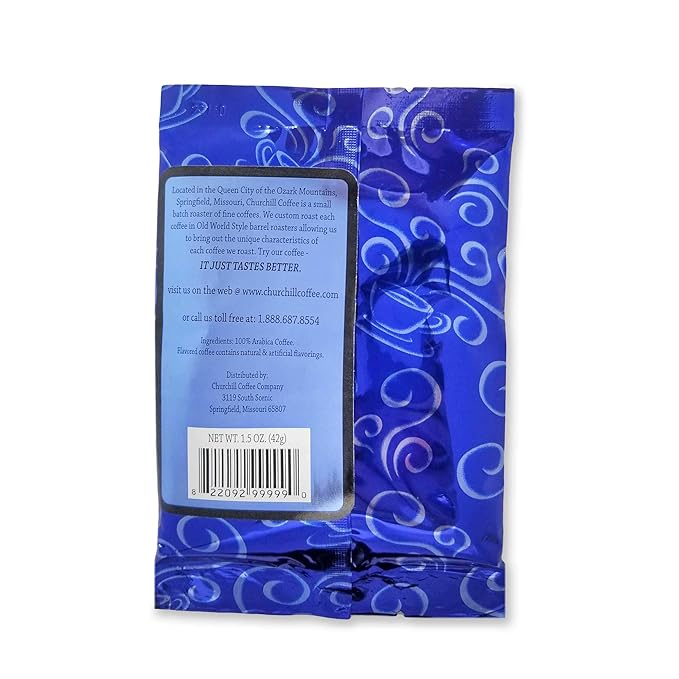 Churchill Coffee French Roast 10 Portioned Packs -1.5 oz each - Ground - Unflavored Coffee