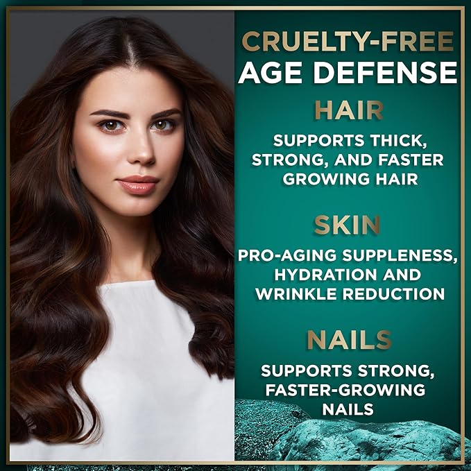 Vegan Collagen Booster Tablets - Cruelty-Free Vegan Collagen Supplements - Biotin Organic Superfood Plant Based Collagen Vitamins for Skin Hair Nails - 2-Pack 60 Vegeterian Collagen Boost Pills
