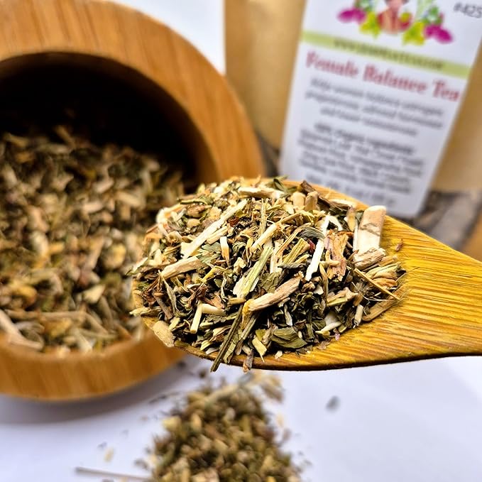 FEMALE HORMONE BALANCE TEA - Balances female and adrenal hormones formulated by master herbalist Khabir -100% Organic Non-GMO