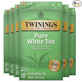 Twinings Pure White Tea Individually Wrapped Bags 20 Count (Pack of 6) Light &amp Fresh Caffeinated Enjoy Hot or Iced 120 Teabags