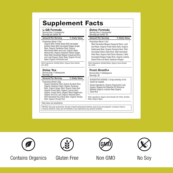 Dr. Schulze's 5-Day Liver Detox - 5-Day Liver Cleanse Kit - Supports Healthy Digestion &amp Energy - Gallbladder Cleanse - Plant-Based Ingredients - Gluten-Free &amp Vegan