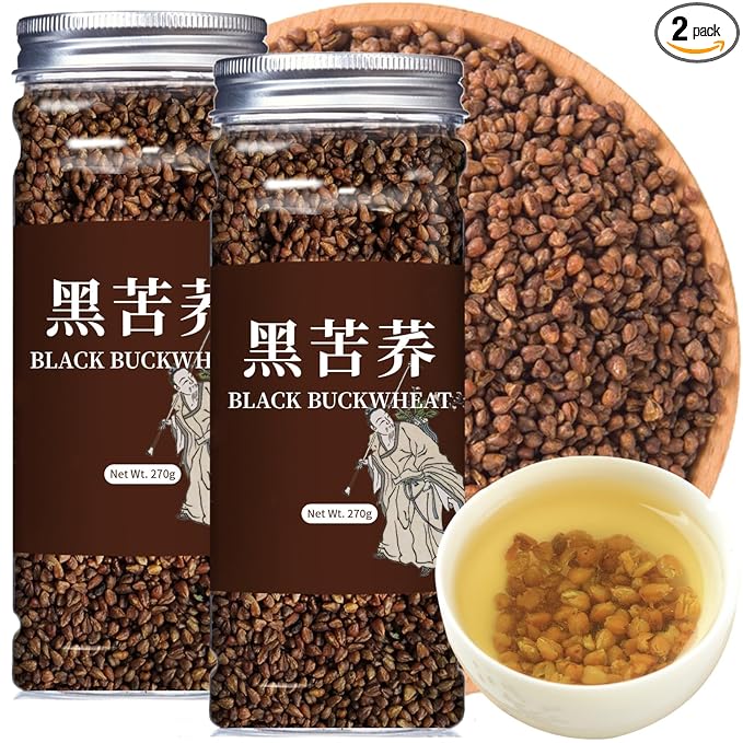 Wanhua Hall Black Buckwheat Tea 540g/19oz Herbal Tea Roasted Buckwheat Pure Natural No Additive Organic Tea Caffeine Free黑苦荞 苦荞茶