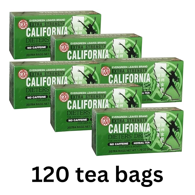 Extra Strength California Dieter's Tea Delight For Men and Women 20 Count 6 pack