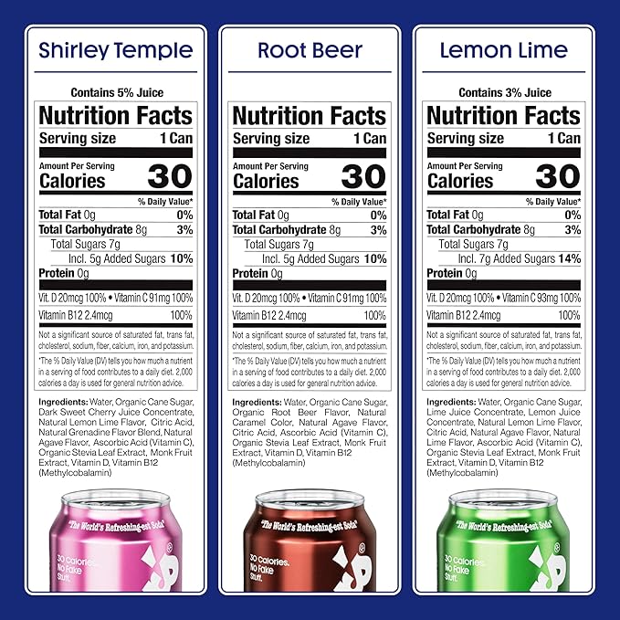 Stiller’s Natural Soda Variety Pack – Shirley Temple Lemon Lime &amp Root Beer – 12pk of Low Sugar Vitamin-Enriched Cans – All-Natural No-Biotic Zero-Guilt Sodas for Real Soda Lovers