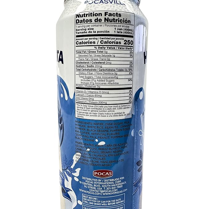 Pocasville Fruit Juices Squeezed not form Concentrate 16.5 Fluid Ounce Can (Horchata 12)