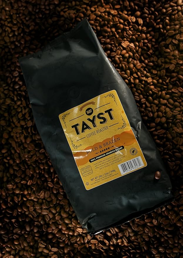 Tayst Coffee Bold &amp Brazen Dark Roast Gourmet Premium Coffee 2lb Bag