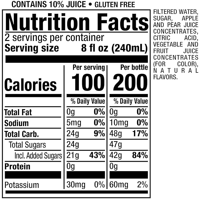 Snapple Apple Juice Drink 16 Fl Oz Recycled Plastic Bottle All Natural No Artificial Flavors Or Sweeteners Gluten-free Contains 10% Real Juice 12 Pack