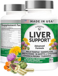 Lunakai USA Made Liver Cleanse Detox &amp Repair - 10-in-1 with Milk Thistle &amp NAC – Liver Support Supplement Capsules for Men &amp Women Daily Health Non-GMO 60ct