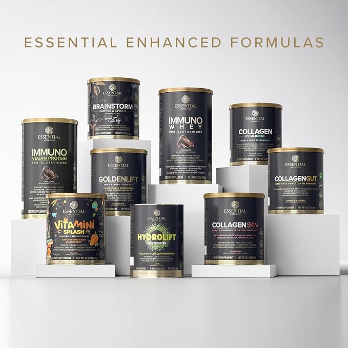 Essential Nutrition Collagen Skin - Hydrolyzed Collagen Peptides with Hyaluronic Acid Silicon &amp Biotin - Hair Skin &amp Nails - Cranberry - 11.9 oz (30 Servings)