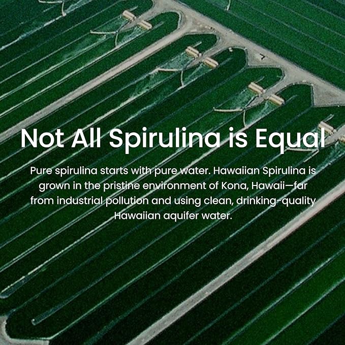 Nutrex Hawaii Pure Hawaiian Spirulina – Vegan Superfood 500 mg Tablets Farm Grown in Kona Non-GMO Immune Support &amp Cellular Energy 400 Count