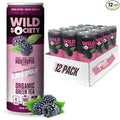 Wild Society Natural Energy Drink + Nootropics (12 pack) - 100 mg Organic Caffeine from Green Tea - Zero Sugar &amp Zero Calories - Monk Fruit Sweetened - Clean Ingredients - Fuel Mind &amp Body - B