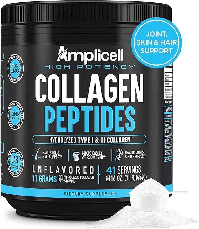 Multi Collagen Peptides Powder + Female Enhancement Pills for Women – Hair Skin Nails Joint &amp Mood Support – Type I &amp III Collagen + Herbal Blend with Maca Ginseng Dong Quai – 41 Servings