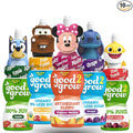 Good 2 Grow Apple Juice boxes With Character Tops (10 Pack) 5 Flavor | Fruit Fussion | Apple Juice | Fruit Punch | Grape | Tropical Medley | Spill Proof Spout | Reusable BPA free packaging satisfy ki